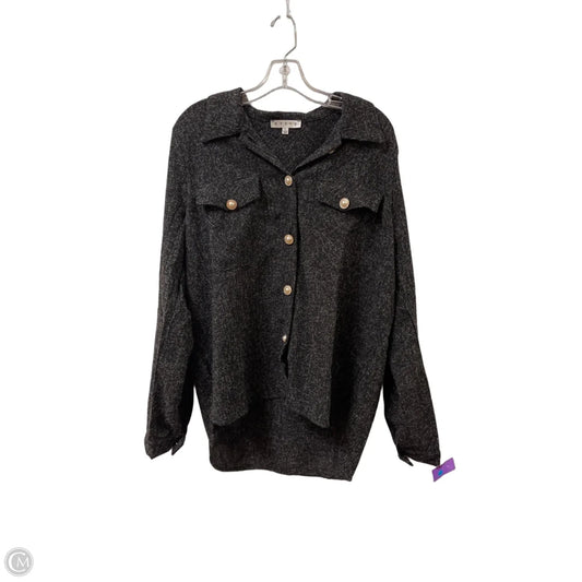 Blouse Long Sleeve By Hyfve In Black & White, Size: L
