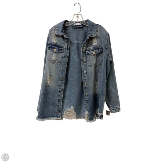 Jacket Denim By Clothes Mentor In Blue Denim, Size: M
