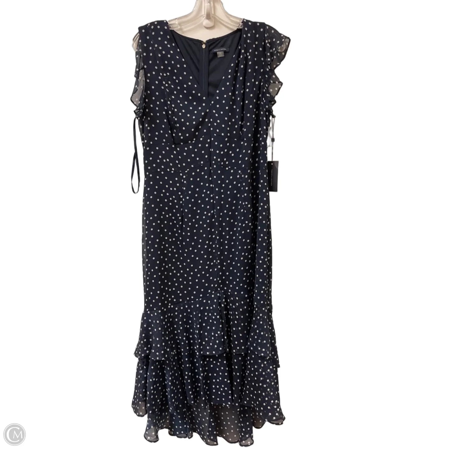 Dress Casual Maxi By Tommy Hilfiger In Polkadot Pattern, Size: L
