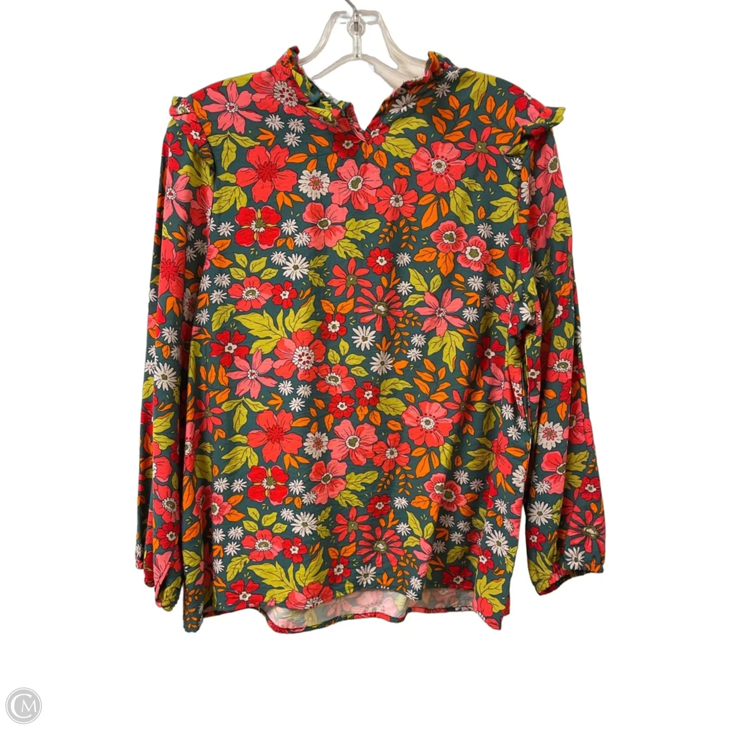 Top Long Sleeve By Michelle Mcdowell In Floral Print, Size: S