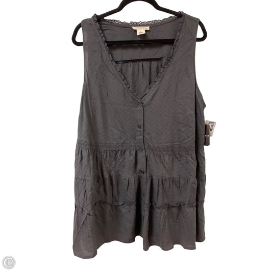 Top Sleeveless By Torrid In Grey, Size: 1x