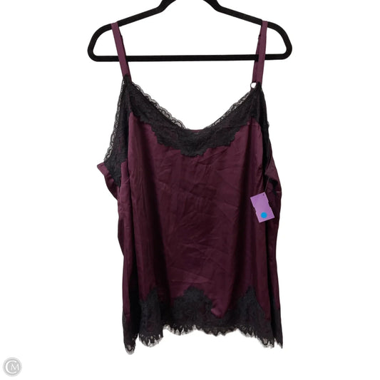 Top Sleeveless By Torrid In Black & Purple, Size: 3x
