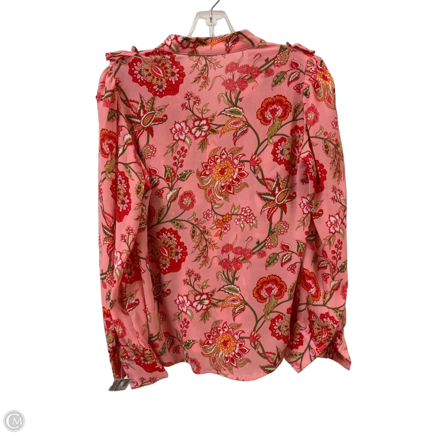 Blouse Long Sleeve By Clothes Mentor In Pink, Size: S