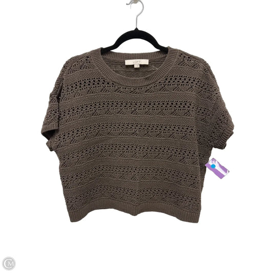 Sweater Short Sleeve By Loft In Brown, Size: S