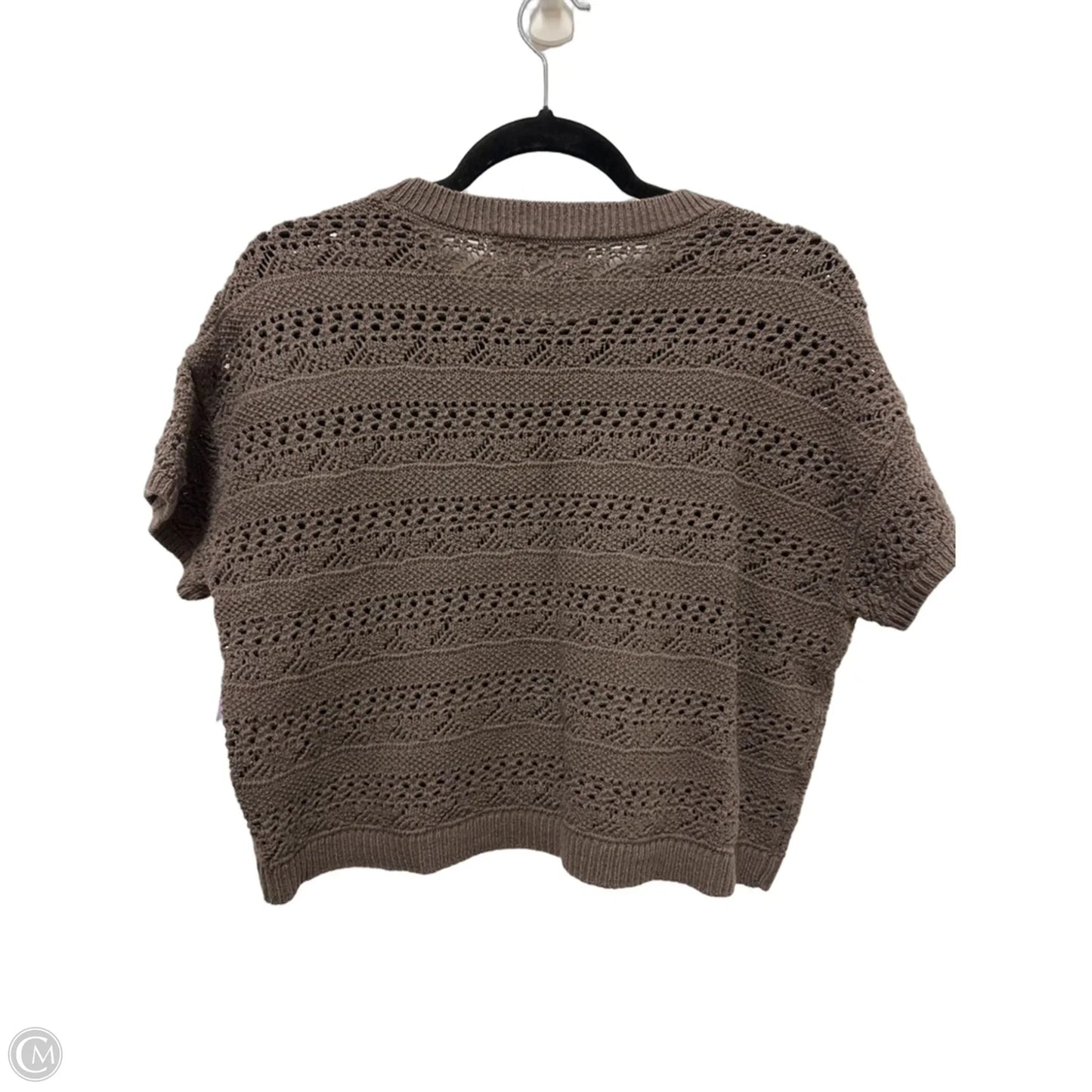Sweater Short Sleeve By Loft In Brown, Size: S