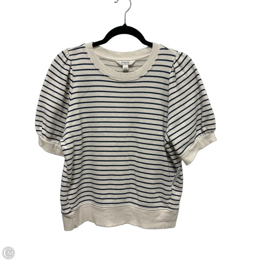 Sweater Short Sleeve By Maeve In Striped Pattern, Size: S
