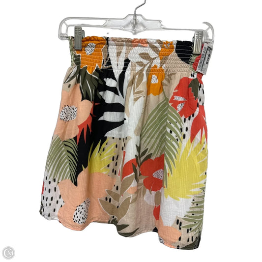 Skirt Mini & Short By Loft In Cream & Red, Size: 2p