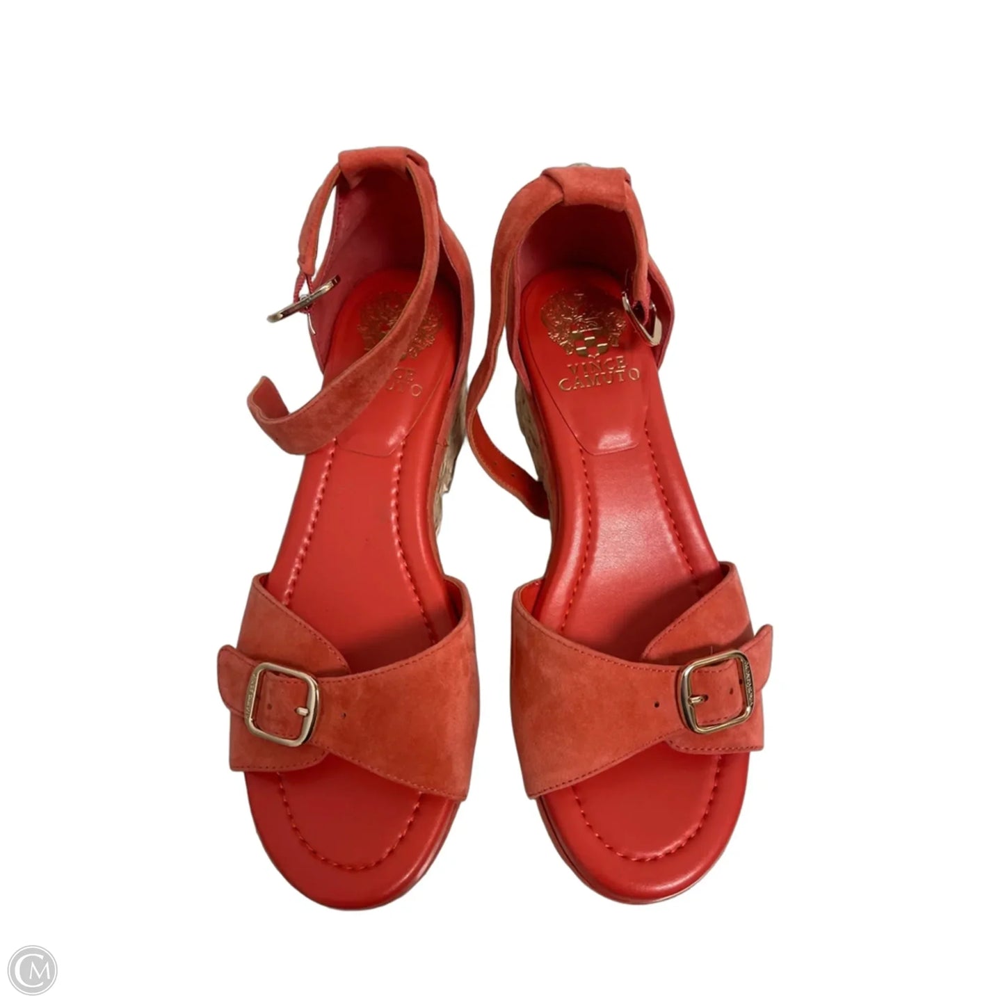 Sandals Heels Block By Vince Camuto In Orange, Size: 8