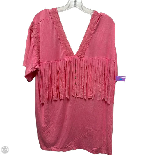Top Short Sleeve By Clothes Mentor In Pink, Size: Xl