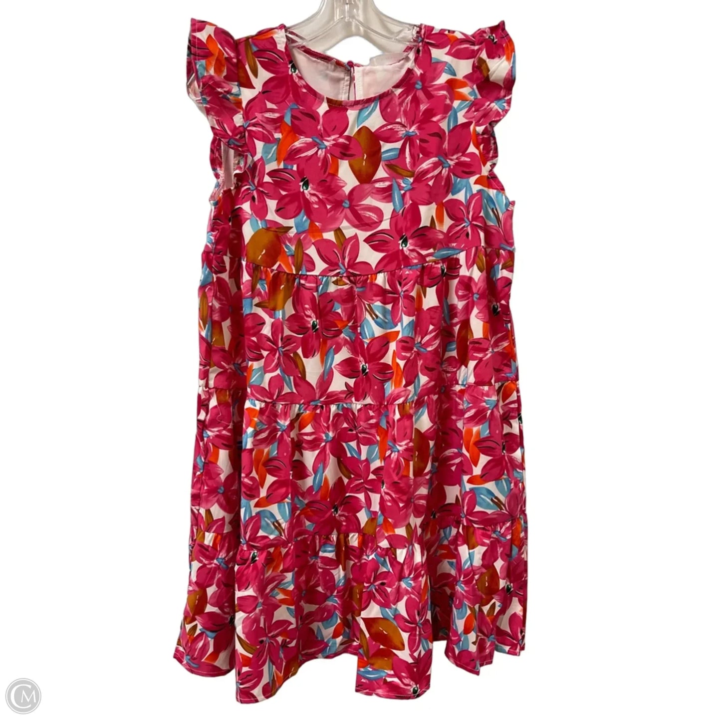 Dress Casual Short By Kirundo In Pink & White, Size: S