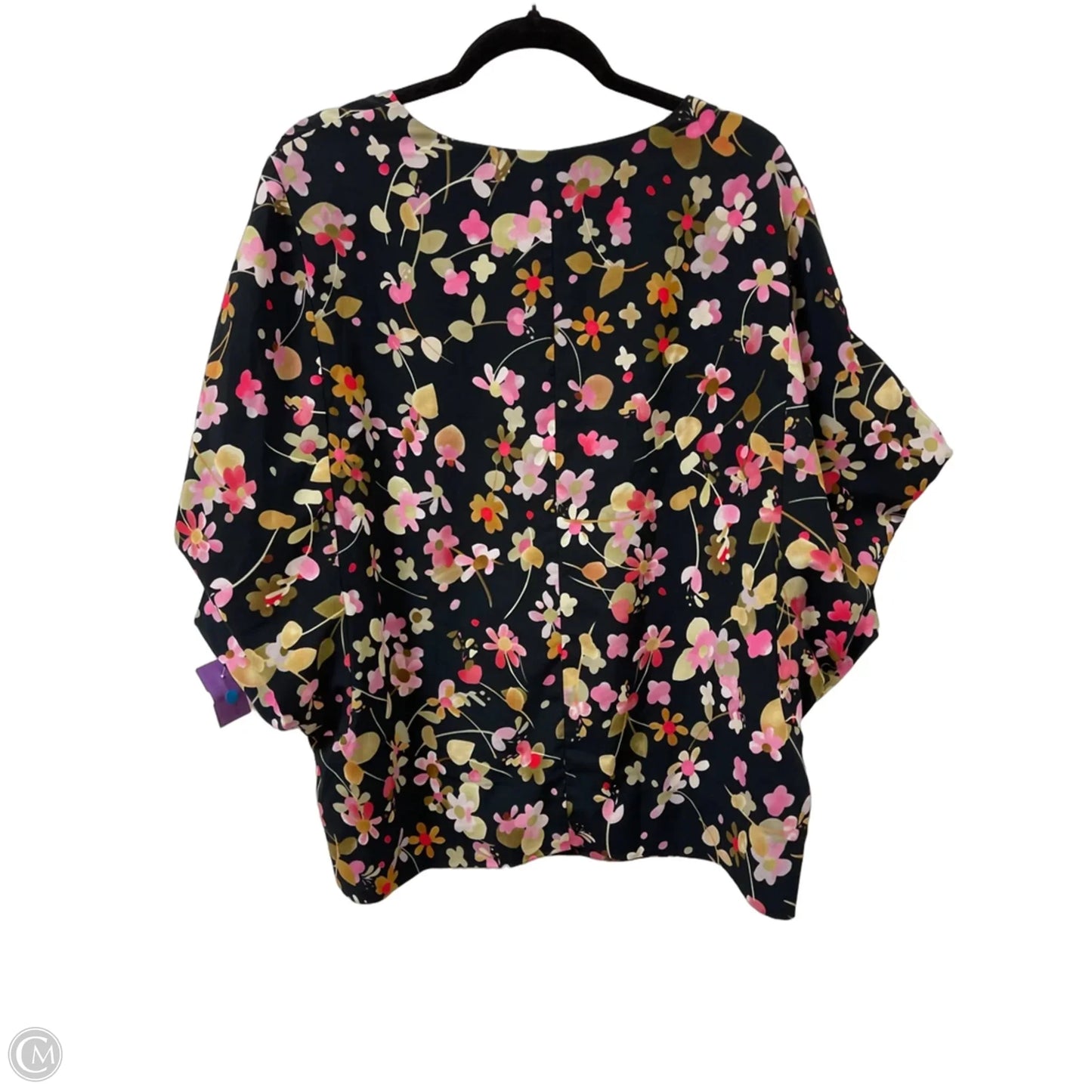 Top Short Sleeve By Cabi In Floral Print, Size: L