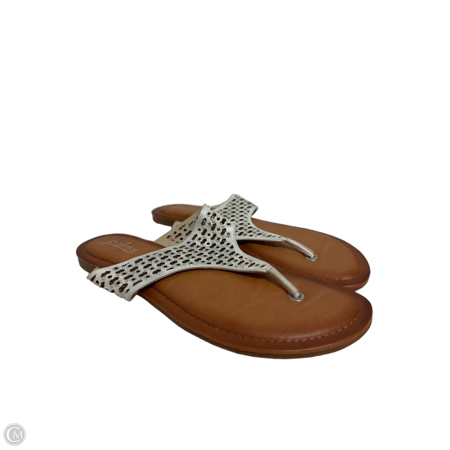 Sandals Flip Flops By Clothes Mentor In White, Size: 11
