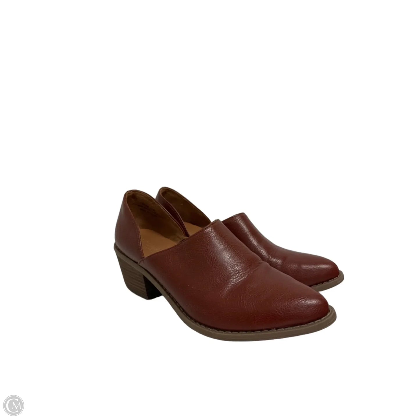 Boots Ankle Heels By Cushionaire In Red, Size: 8.5