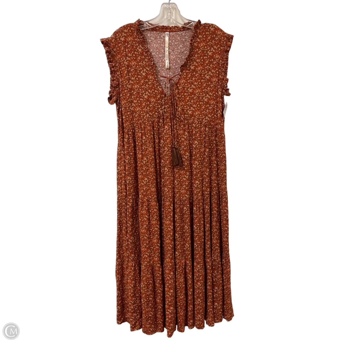 Dress Casual Midi By Uncle Frank In Orange, Size: Xs