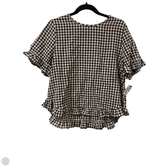 Top Short Sleeve By Clothes Mentor In Black & White, Size: Xl