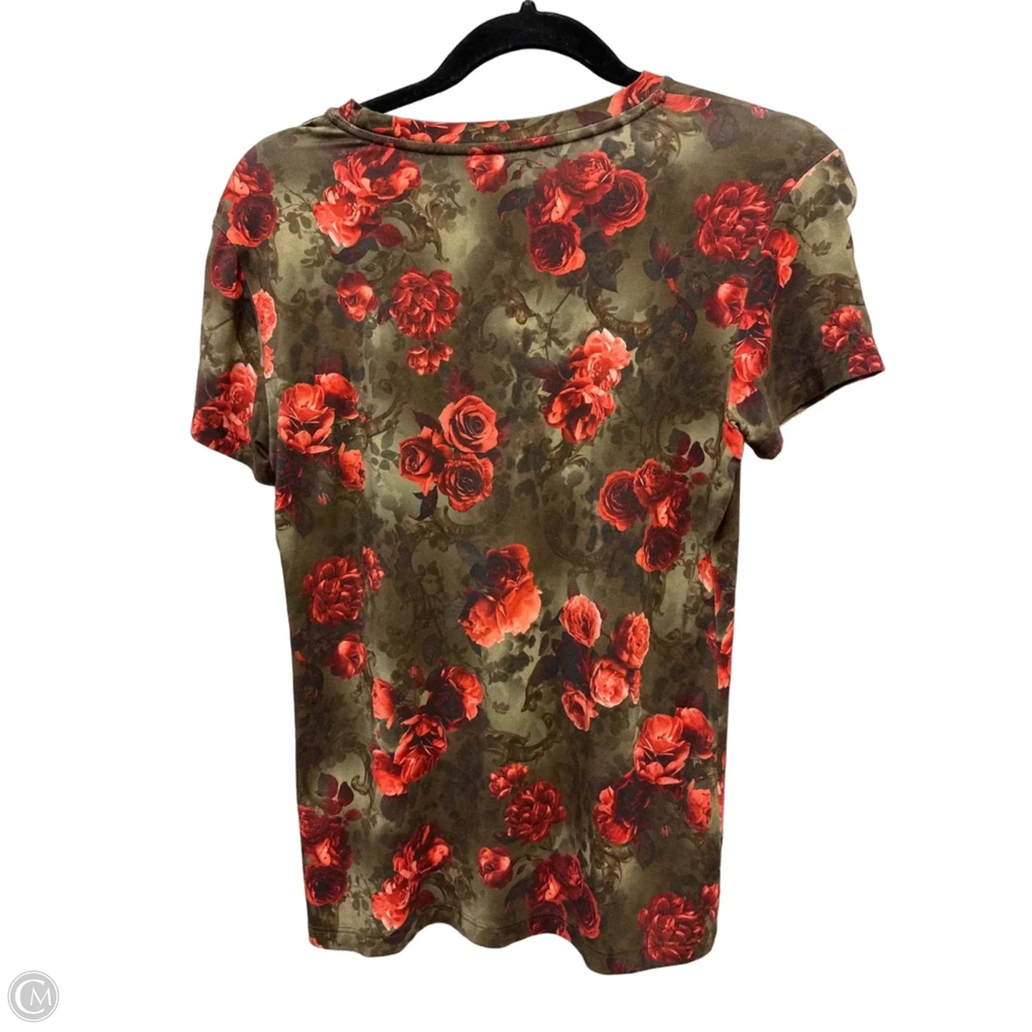 Top Short Sleeve By L Agence In Green & Red, Size: S