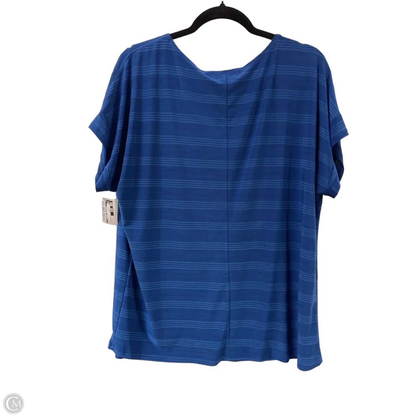 Top Short Sleeve By Clothes Mentor In Blue, Size: 1x