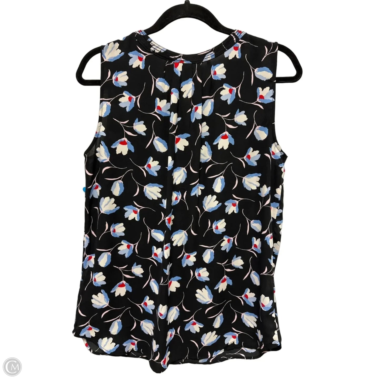 Top Sleeveless By Talbots In Black & Blue, Size: M