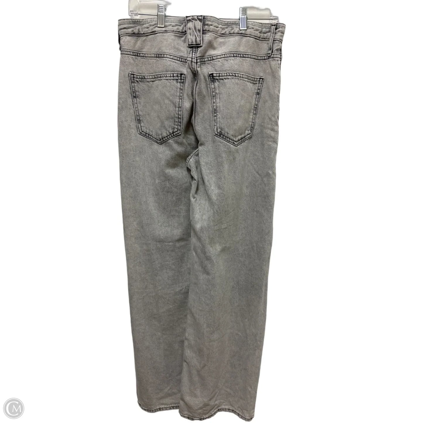 Jeans Straight By River Island In Grey Denim, Size: 8