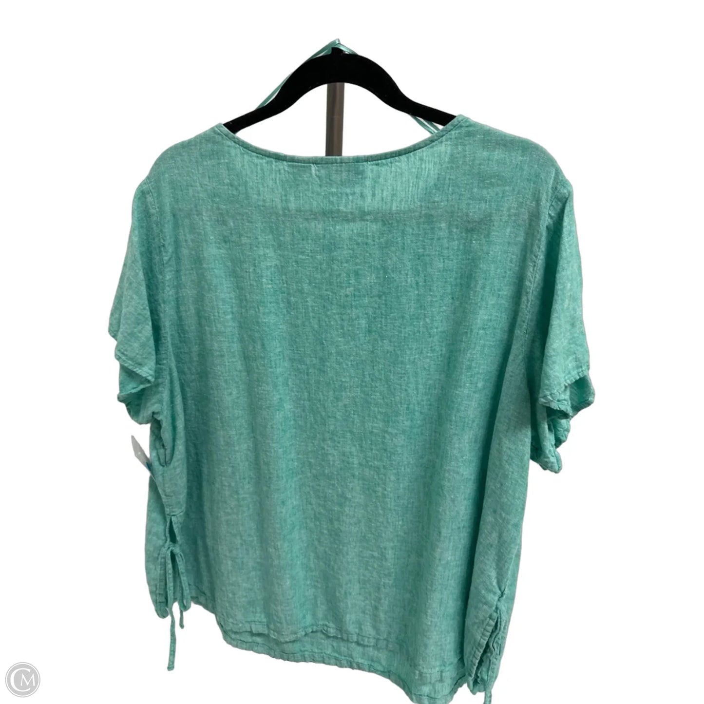 Top Short Sleeve By Martha Stewart In Green, Size: 2x