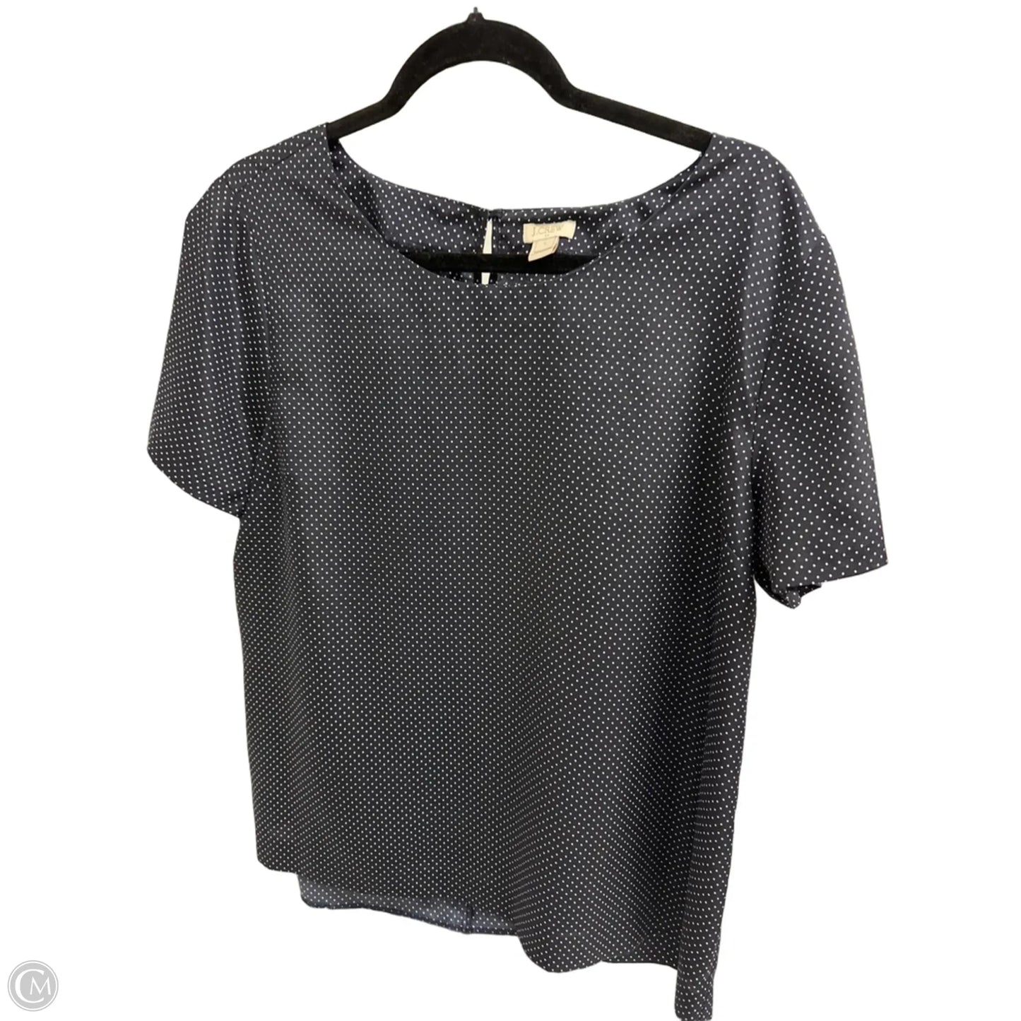 Top Short Sleeve By J. Crew In Polkadot Pattern, Size: L