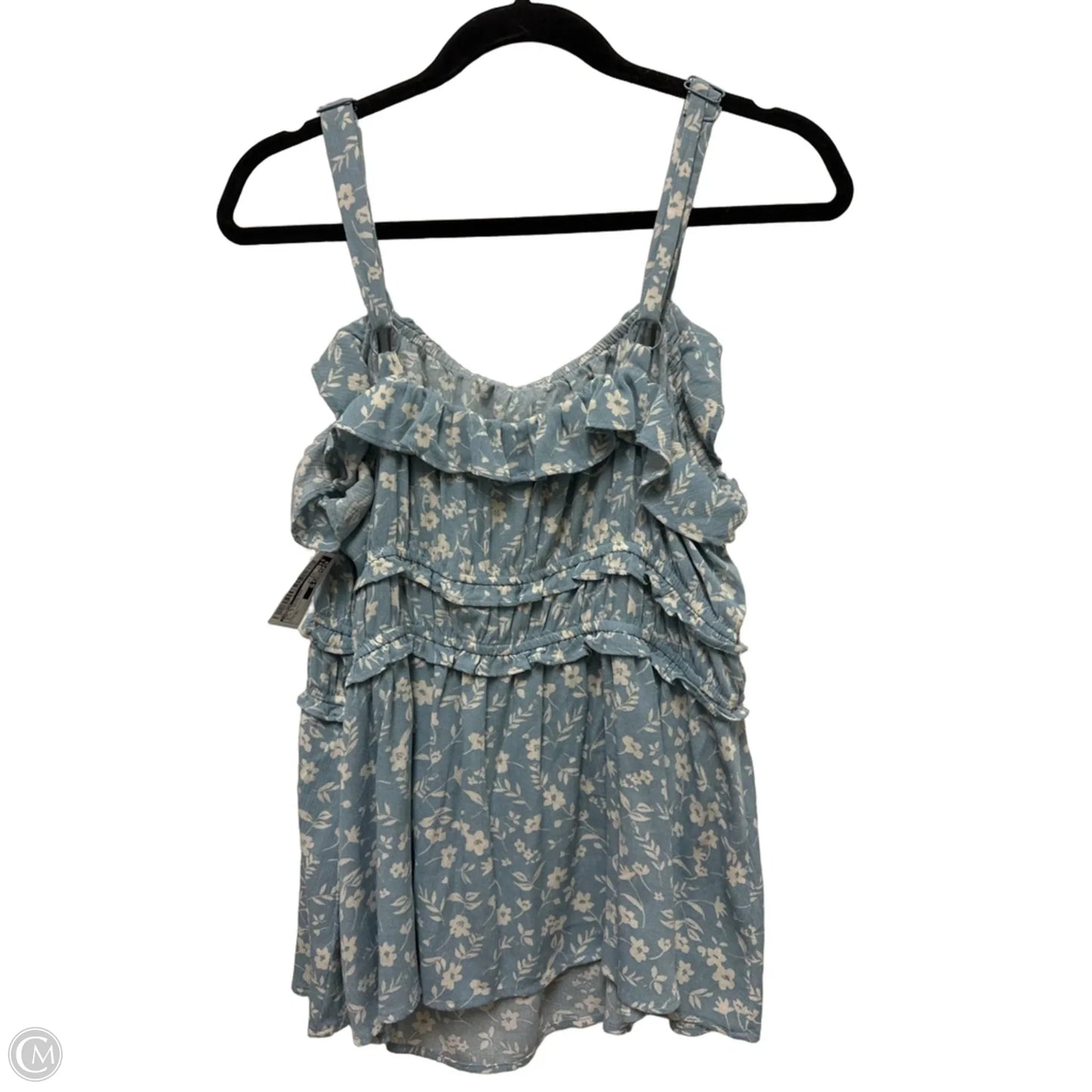 Top Sleeveless By Torrid In Blue & White, Size: Xl