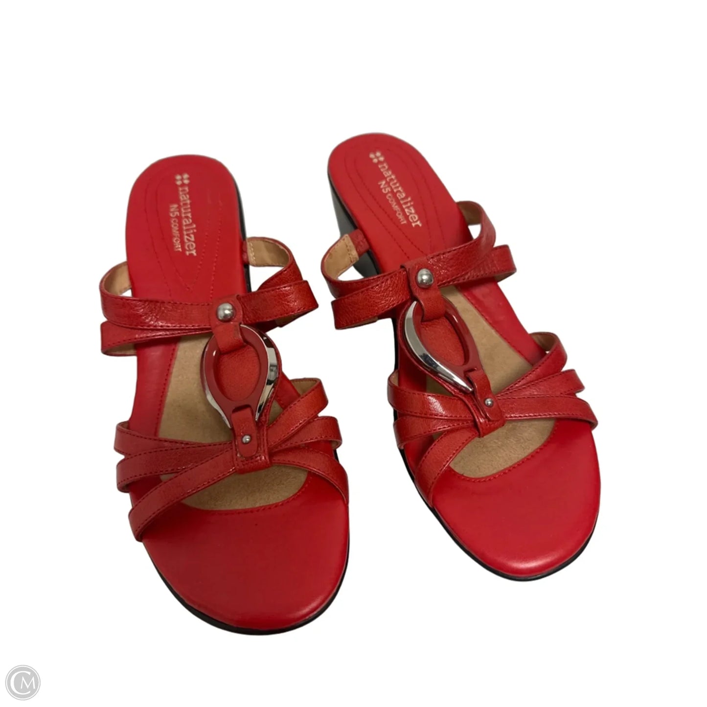 Sandals Heels Wedge By Naturalizer In Red, Size: 8