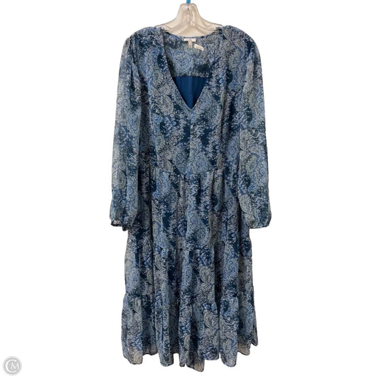 Dress Casual Midi By Joie In Blue, Size: Xl