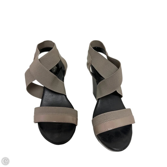 Sandals Heels Wedge By Charles By Charles David In Black & Grey, Size: 6.5