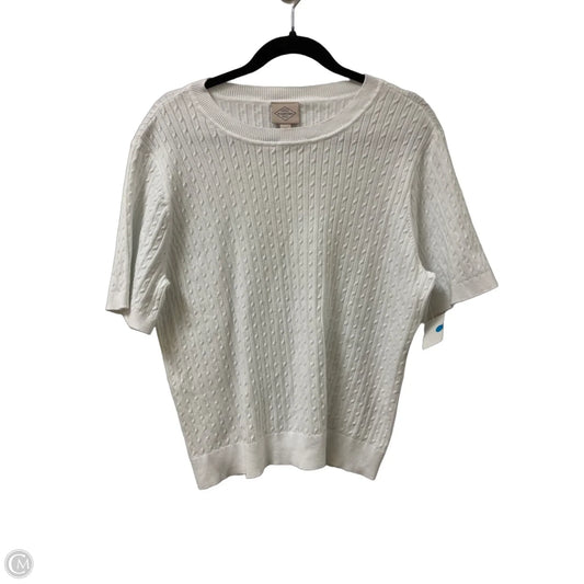 Sweater Short Sleeve By St Johns Bay In White, Size: 1x