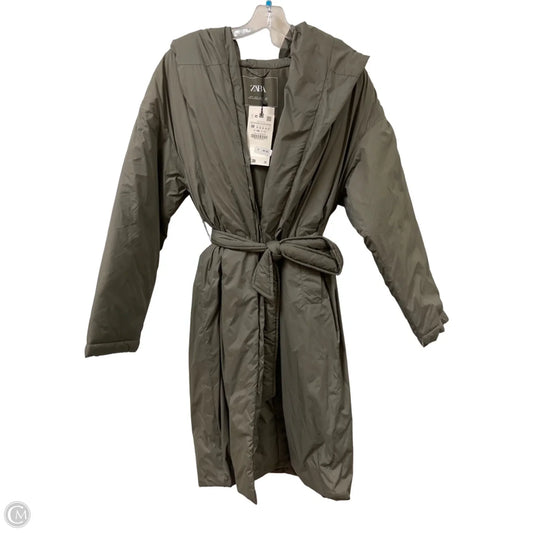 Coat Puffer & Quilted By Zara In Green, Size: M