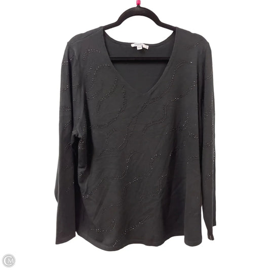 Sweater By Chicos In Black, Size: Xl