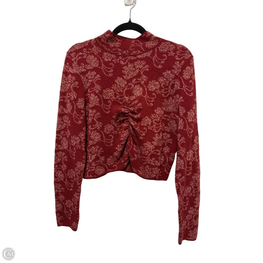 Sweater By Anthropologie In Gold & Red, Size: Xl