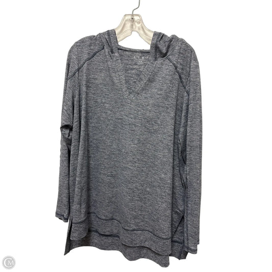 Athletic Top Long Sleeve Hoodie By Livi Active In Blue, Size: Xl