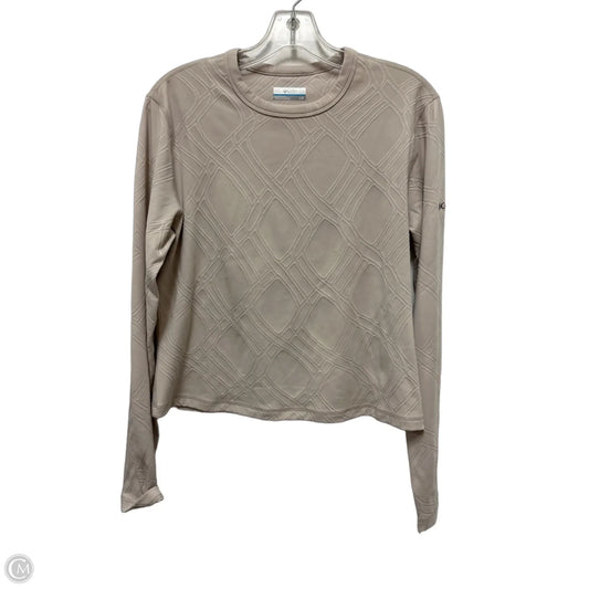 Athletic Top Long Sleeve Crewneck By Columbia In Cream, Size: L