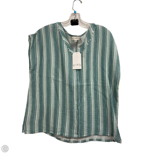 Top Short Sleeve By Wonderly In Blue, Size: M