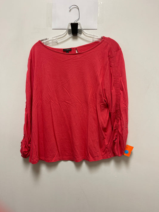 Top Long Sleeve By Talbots In Pink, Size: Xl