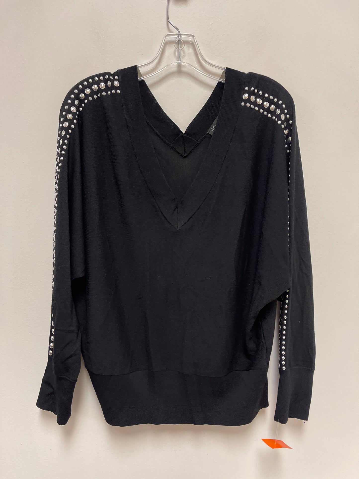 Top Long Sleeve By Inc In Black, Size: M
