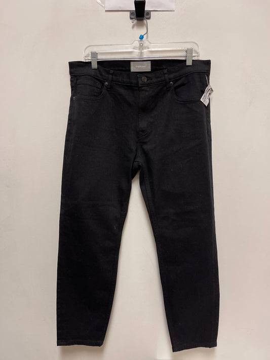 Jeans Straight By Everlane In Black Denim, Size: 14