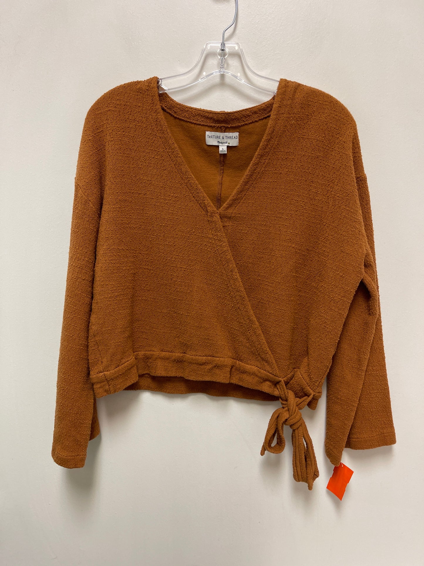 Top Long Sleeve By Madewell In Yellow, Size: L