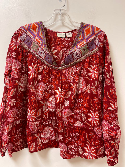 Top Long Sleeve By Rachel Zoe In Red, Size: Xs
