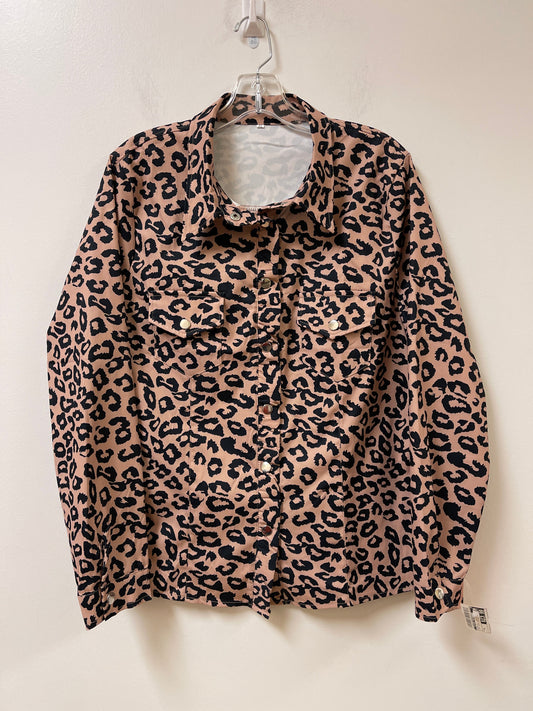 Blouse Long Sleeve By Clothes Mentor In Animal Print, Size: Xl