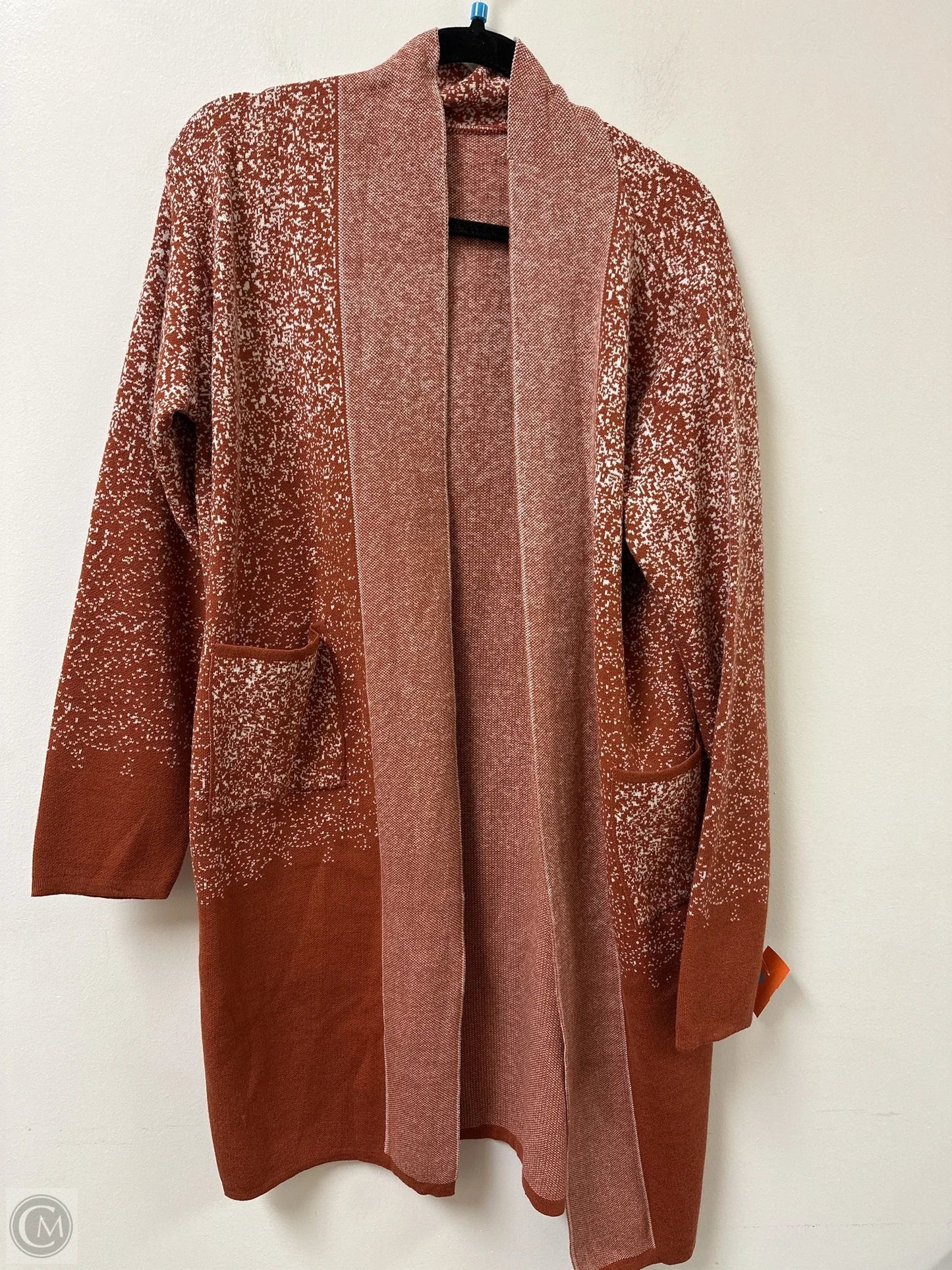 Sweater Cardigan By Clothes Mentor In Orange, Size: Xl