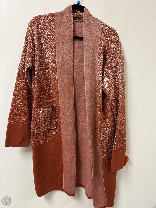 Sweater Cardigan By Clothes Mentor In Orange, Size: Xl