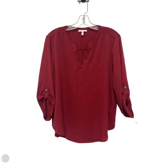 Top Long Sleeve By Maurices In Red, Size: L