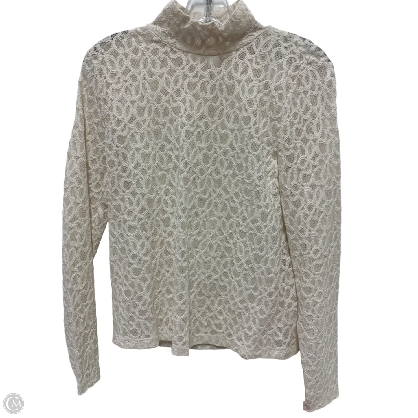 Top Long Sleeve By Loft In Cream, Size: M