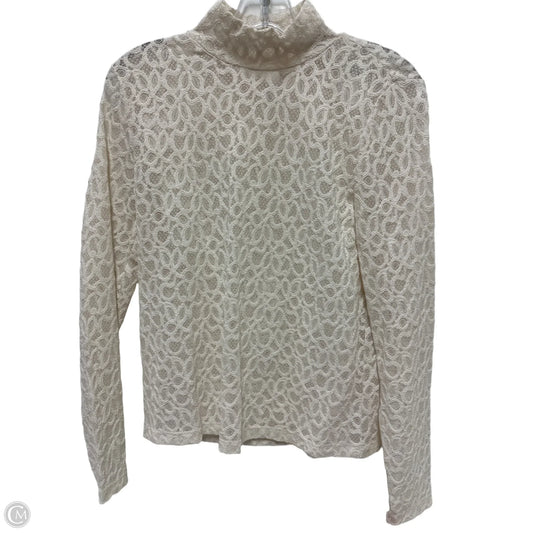 Top Long Sleeve By Loft In Cream, Size: M