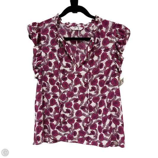Top Short Sleeve By Bb Dakota In Pink & White, Size: M