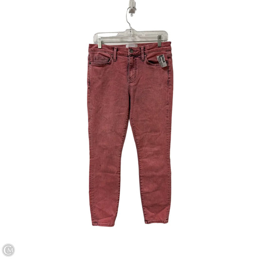 Jeans Skinny By Current/elliott In Pink Denim, Size: 8