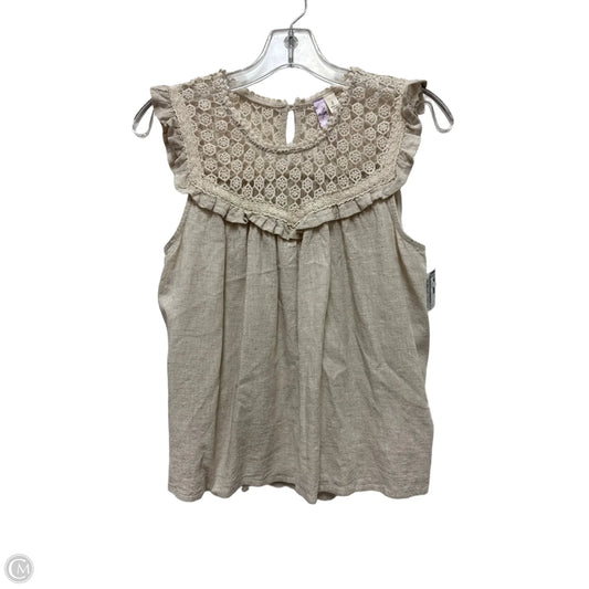 Top Sleeveless By Alya In Cream, Size: S